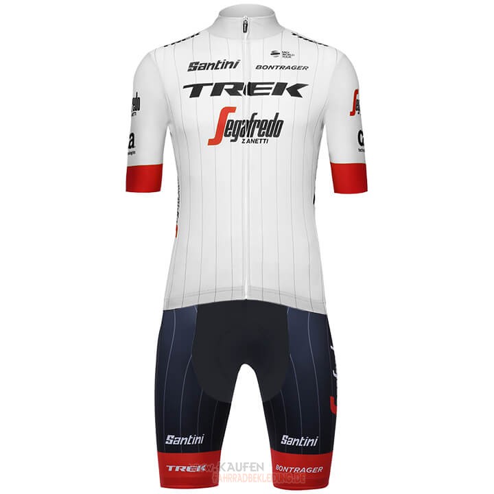 Trek Segafredo Langarmtrikot 2018 und Lange Tragerhose Tour de France Wei Rot
